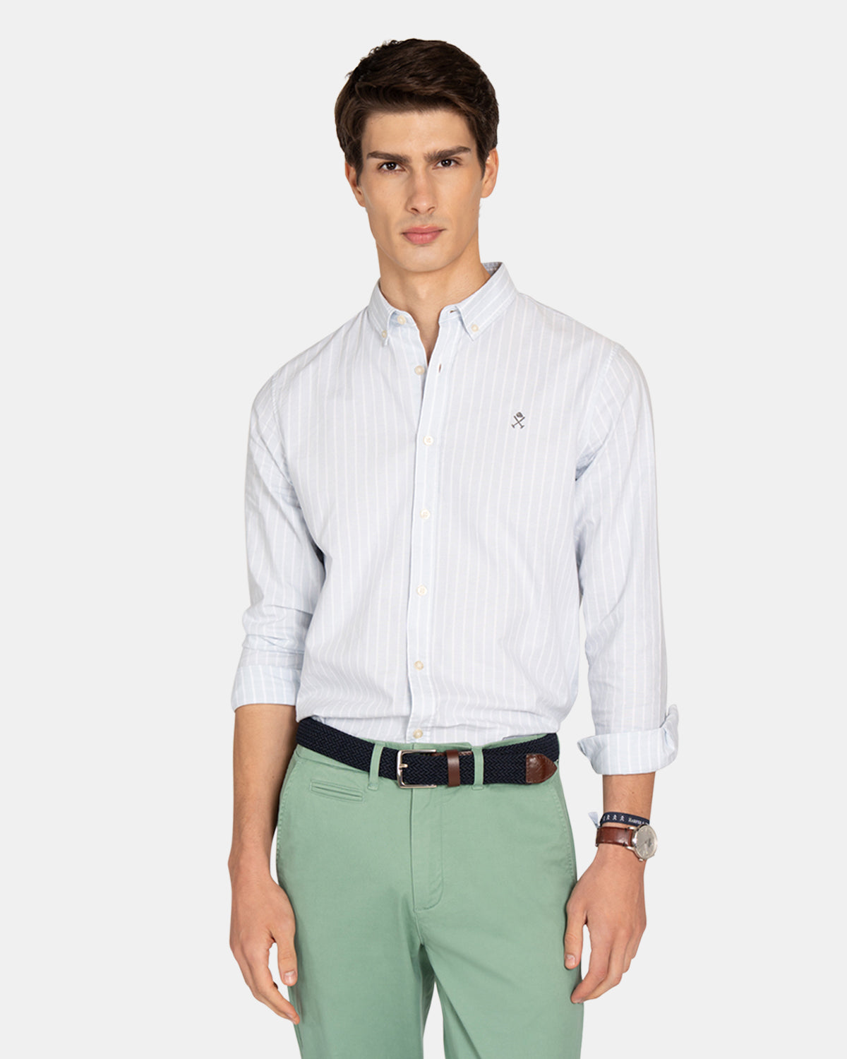 CAMISA SHORELINE STRIPED OXFORD