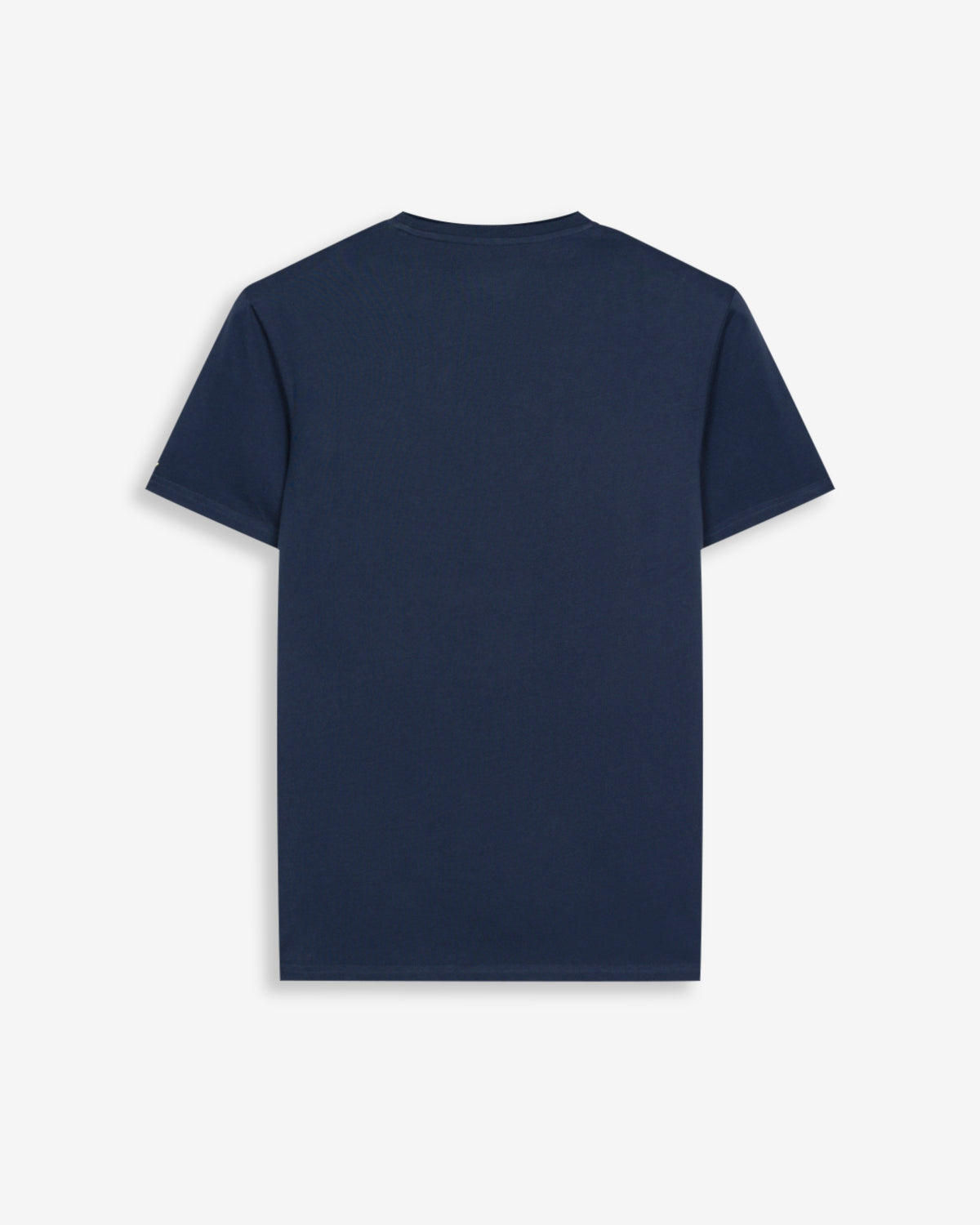 Camiseta NEW ENGLAND en algodón azul marino de Harper & Neyer, bodegón trasero con espalda lisa