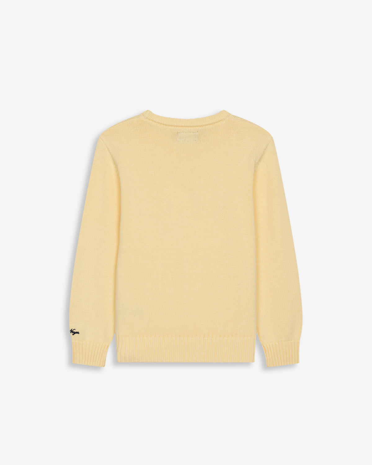 Jersey VERMONT KIDS amarillo suave de Harper & Neyer, vista trasera en algodón con cuello redondo