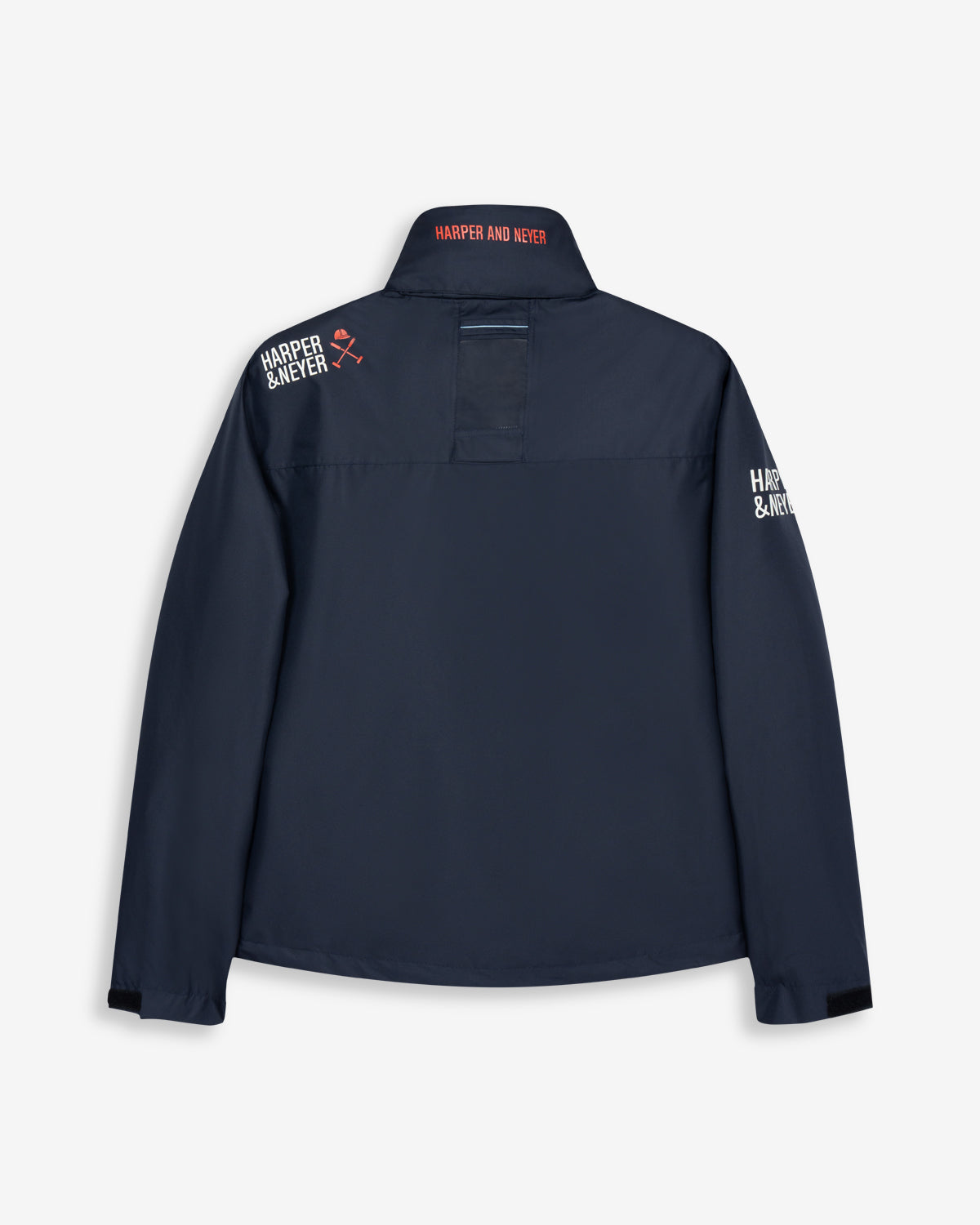 Parka IVY FROST azul marino de Harper & Neyer, bodegón trasero del tejido técnico