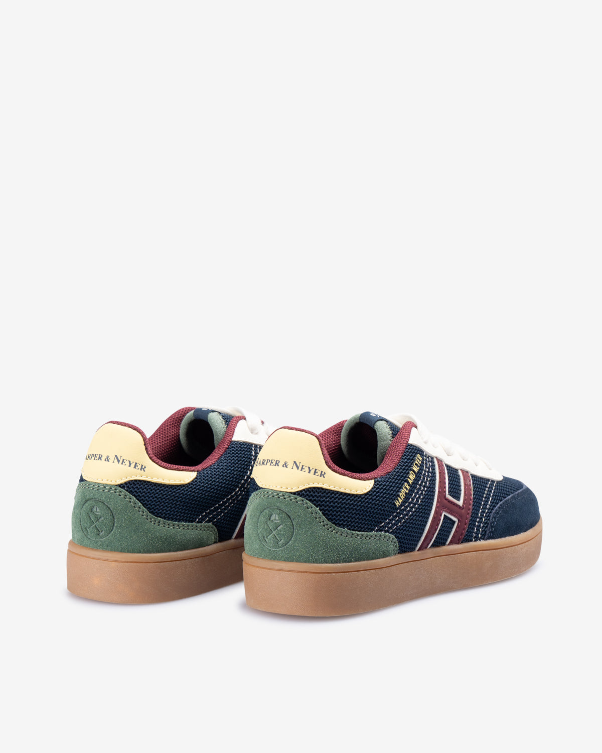 Sneaker HAMPTONS KIDS de Harper & Neyer en azul marino, perfil con cordones e interior a la vista