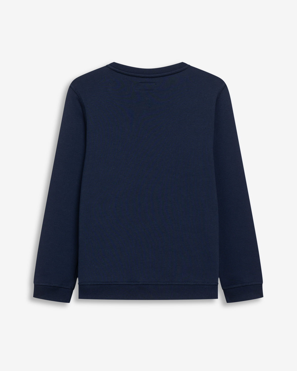 Sudadera NEW ENGLAND KIDS de Harper & Neyer en algodón azul marino, vista trasera con puños y bajo canalados