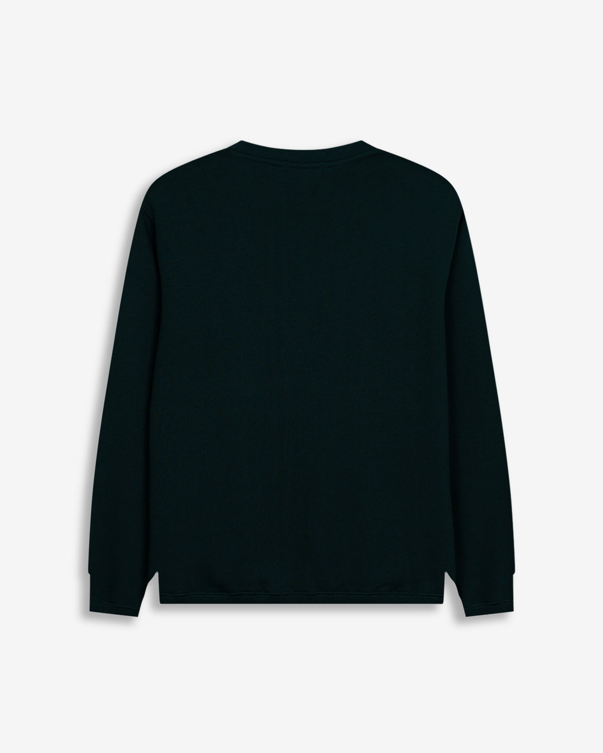 Sudadera NEW ENGLAND de Harper & Neyer en verde botella, vista trasera lisa con cuello redondo