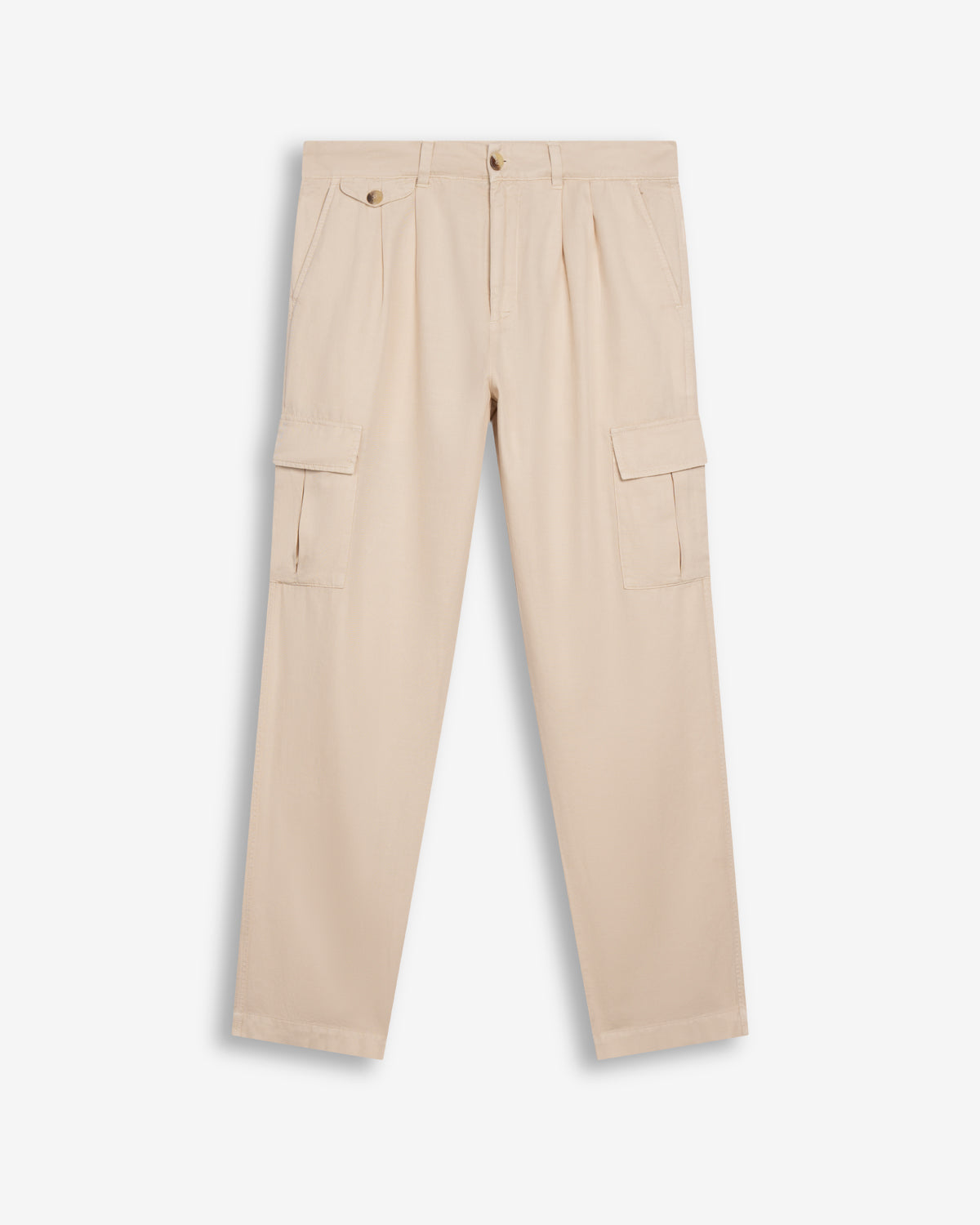 PANTALON PLEATED CARGO LINEN