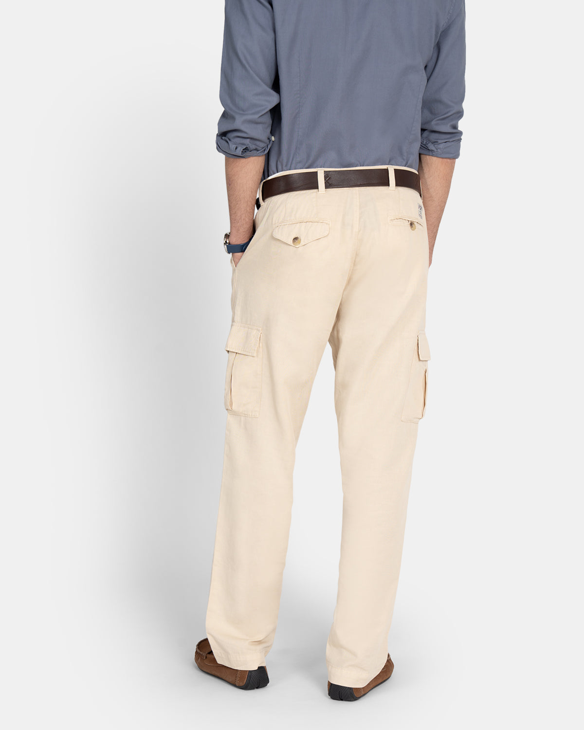 PANTALON PLEATED CARGO LINEN