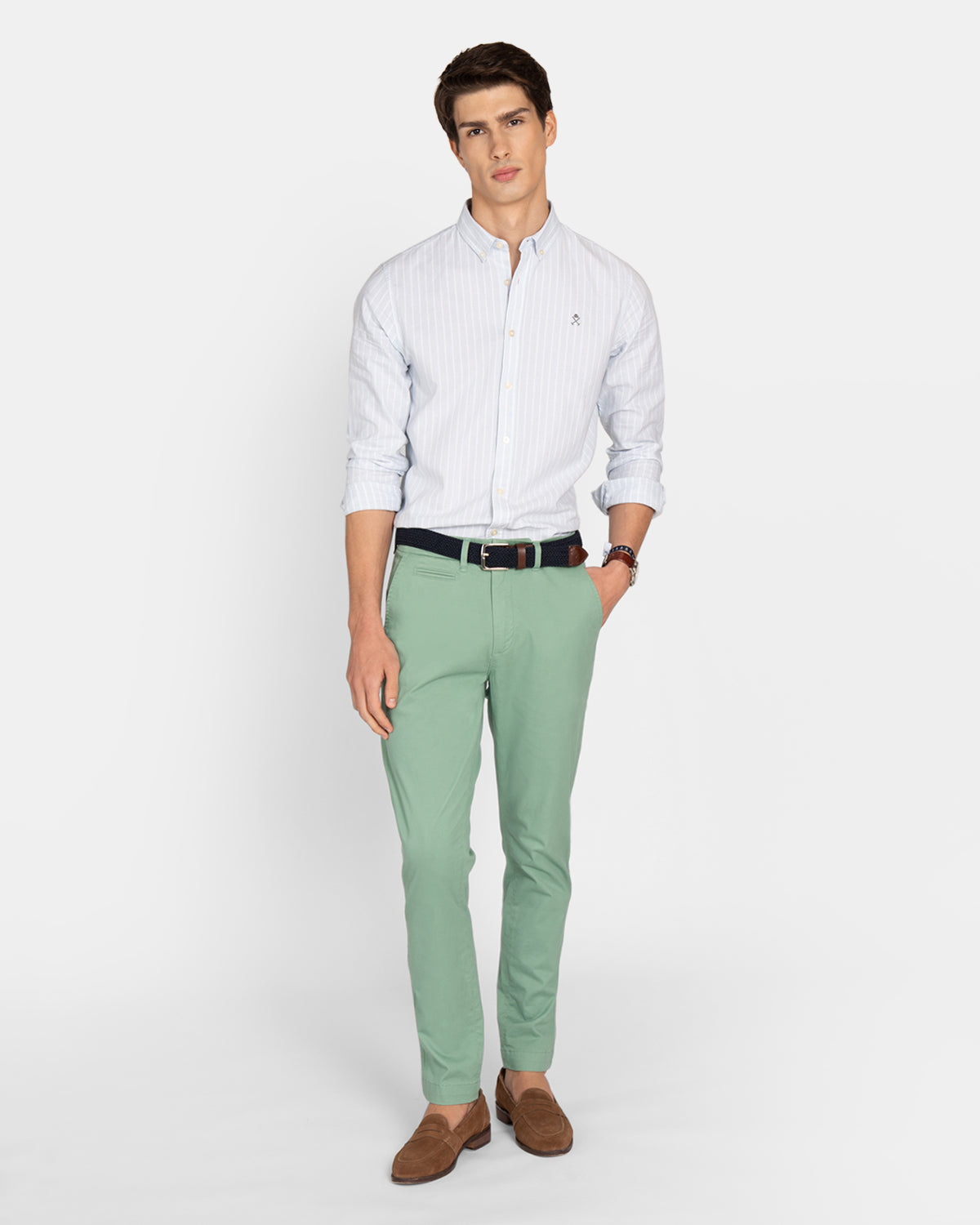 CAMISA SHORELINE STRIPED OXFORD