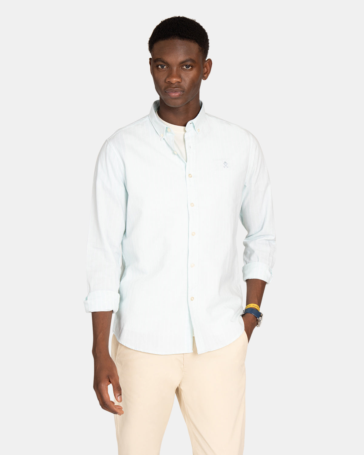 CAMISA SHORELINE STRIPED OXFORD