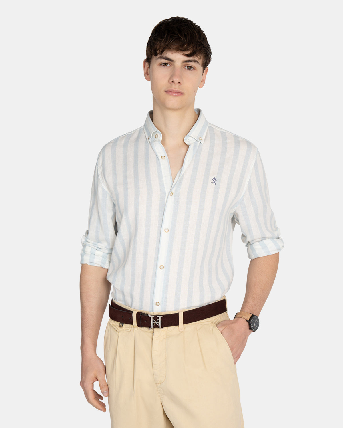 CAMISA SPIKED STRIPE