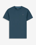 Camiseta Apres Surf azul - detalle bordado logo Harper & Neyer en el pecho