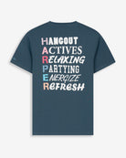 Camiseta Apres Surf azul hombre plano - algodón 100% de tacto suave