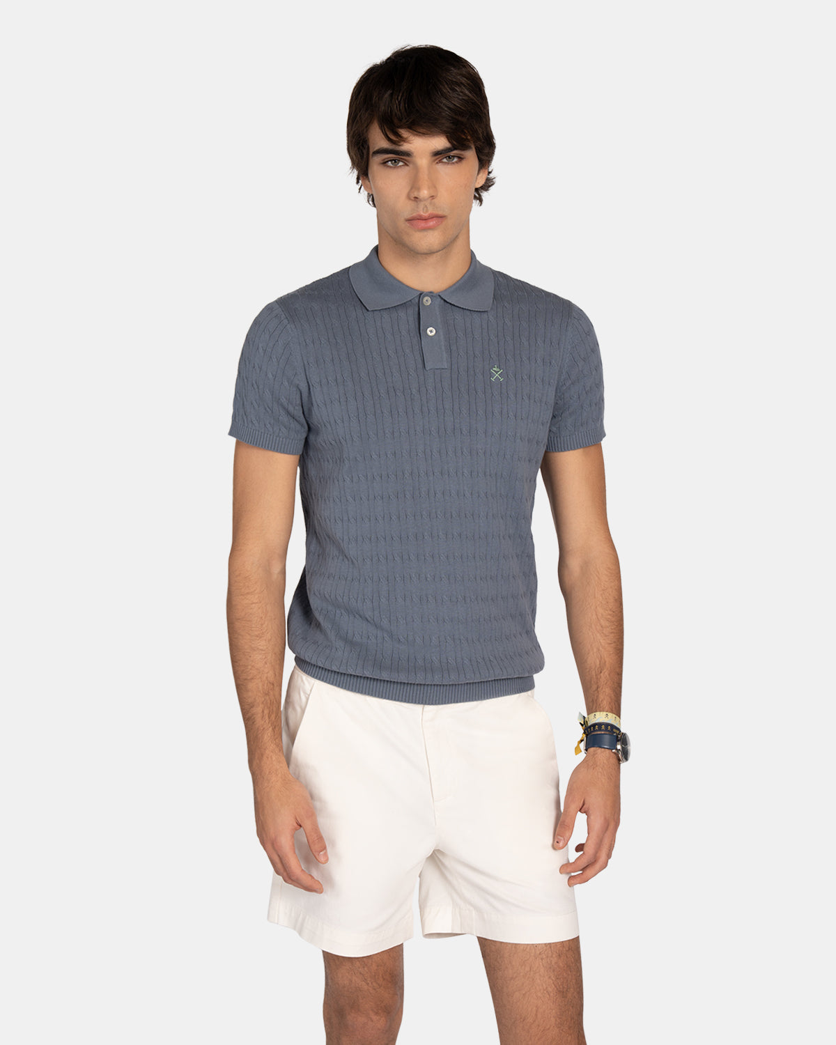 POLO CABLE KNIT
