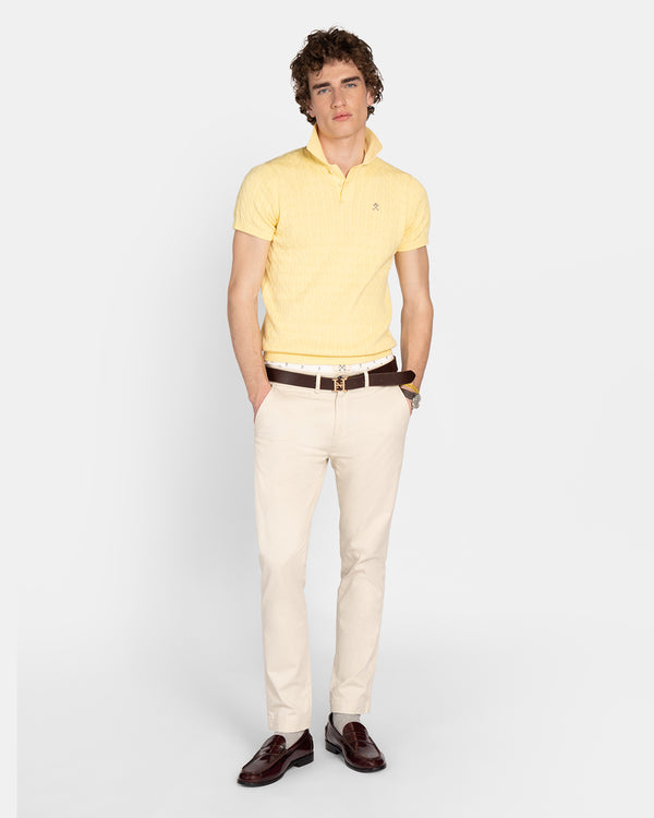 POLO CABLE KNIT