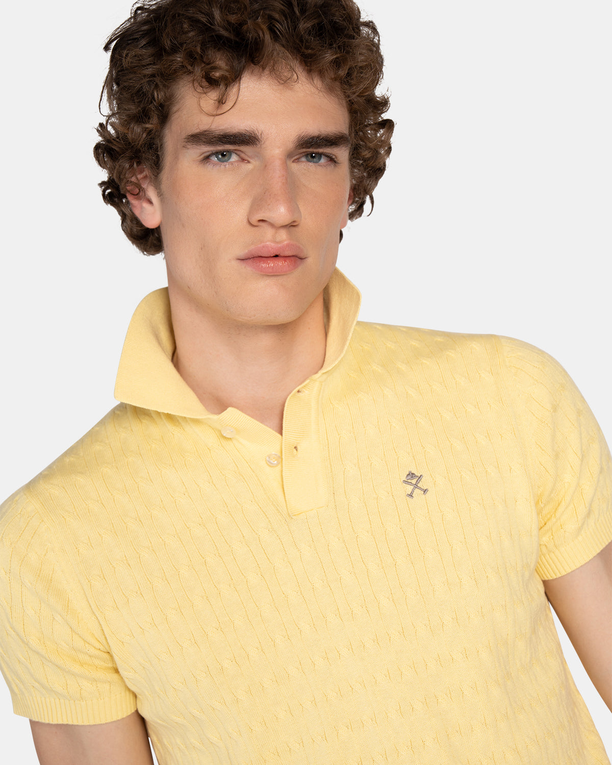 POLO CABLE KNIT