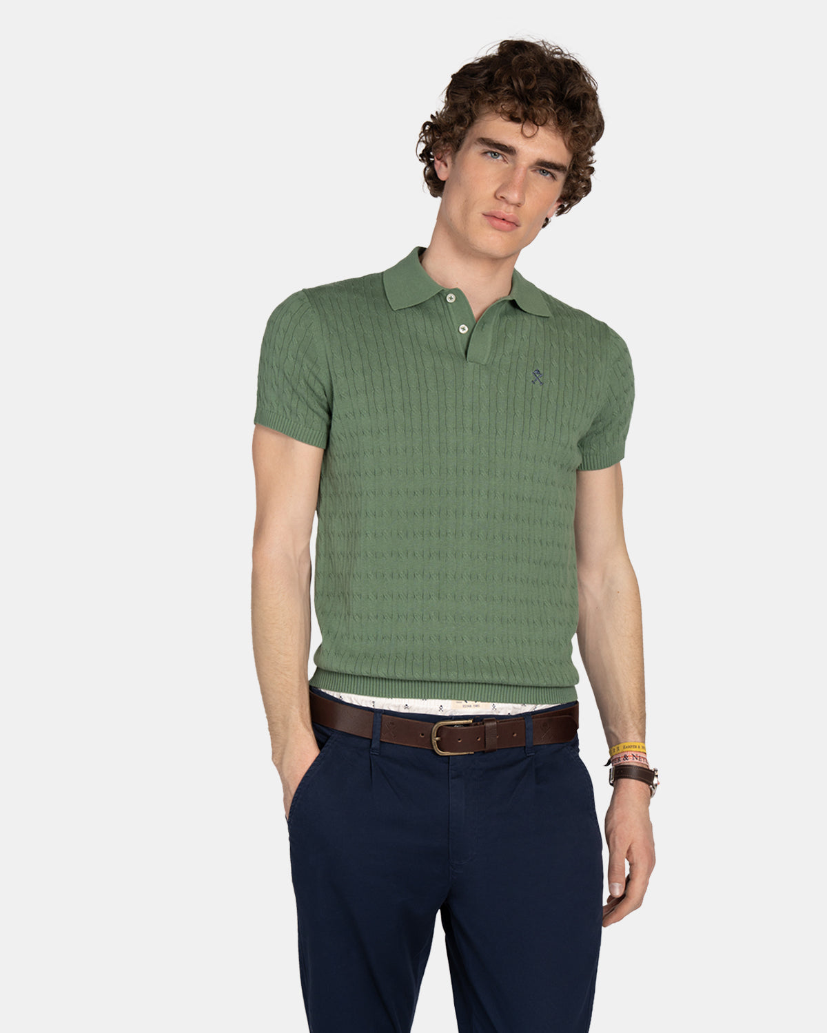 POLO CABLE KNIT