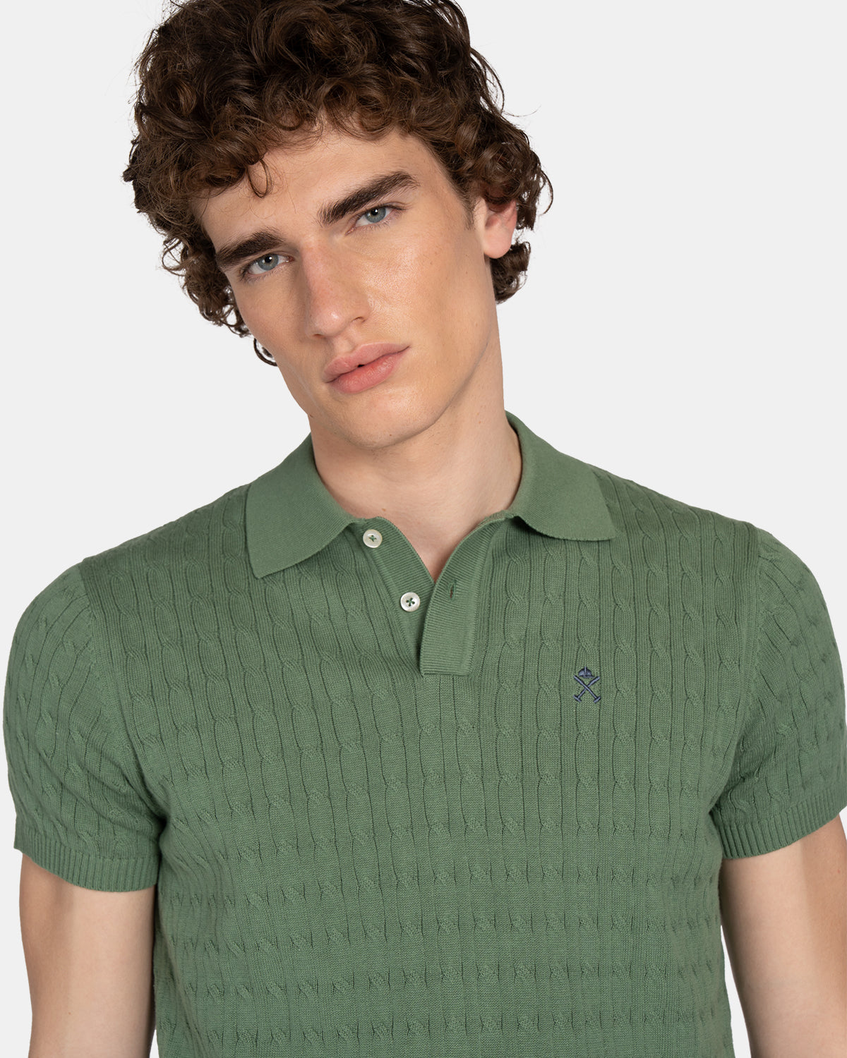 POLO CABLE KNIT