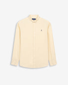 Camisa oxford ICON COLORS de Harper & Neyer en amarillo suave, packshot frontal sobre fondo blanco