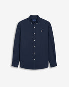 Camisa oxford ICON COLORS de Harper & Neyer en azul marino, packshot frontal sobre fondo blanco