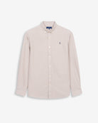Camisa oxford ICON COLORS de Harper & Neyer en beige tostado, packshot frontal sobre fondo blanco