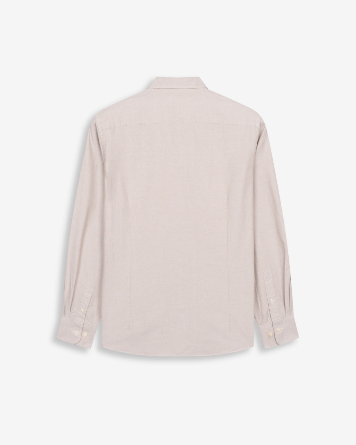 Camisa oxford ICON COLORS beige tostado de Harper & Neyer, packshot trasero con canesú y puños