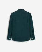 Camisa oxford ICON COLORS verde botella de Harper & Neyer, packshot trasero con canesú y puños