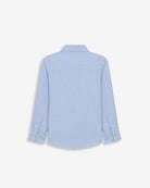 Camisa ICON KIDS azul cielo en algodón oxford de Harper & Neyer, vista trasera con canesú y puños abotonados