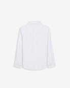 Camisa ICON KIDS blanca en algodón oxford de Harper & Neyer, vista trasera con canesú y puños abotonados