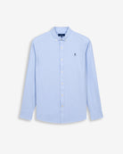 Camisa ICON oxford de Harper & Neyer en azul claro, packshot frontal sobre fondo blanco