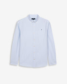 Camisa MEDITERRANEO de Harper & Neyer a rayas azul claro, packshot frontal sobre fondo blanco