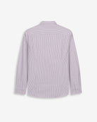 Camisa MEDITERRANEO a rayas granate de Harper & Neyer, packshot trasero con canesú y puños abotonados