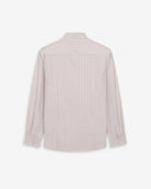 Camisa SHORELINE ELITE a rayas anchas camel de Harper & Neyer, packshot trasero con canesú y puños abotonados
