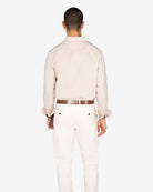 Camisa Vichy de Harper & Neyer de cuadros camel, look preppy vista trasera