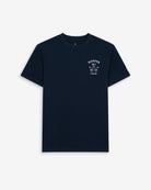 Camiseta Arthur de Harper & Neyer en azul marino, vista frontal con logo estampado en el pecho