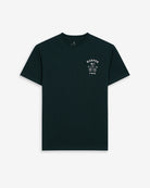Camiseta Arthur de Harper & Neyer en verde botella, vista frontal con logo estampado en el pecho