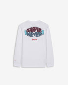 Camiseta EVERGREEN KIDS blanca de Harper & Neyer, vista trasera con estampado Ski Preppy Club en gafas de esquí