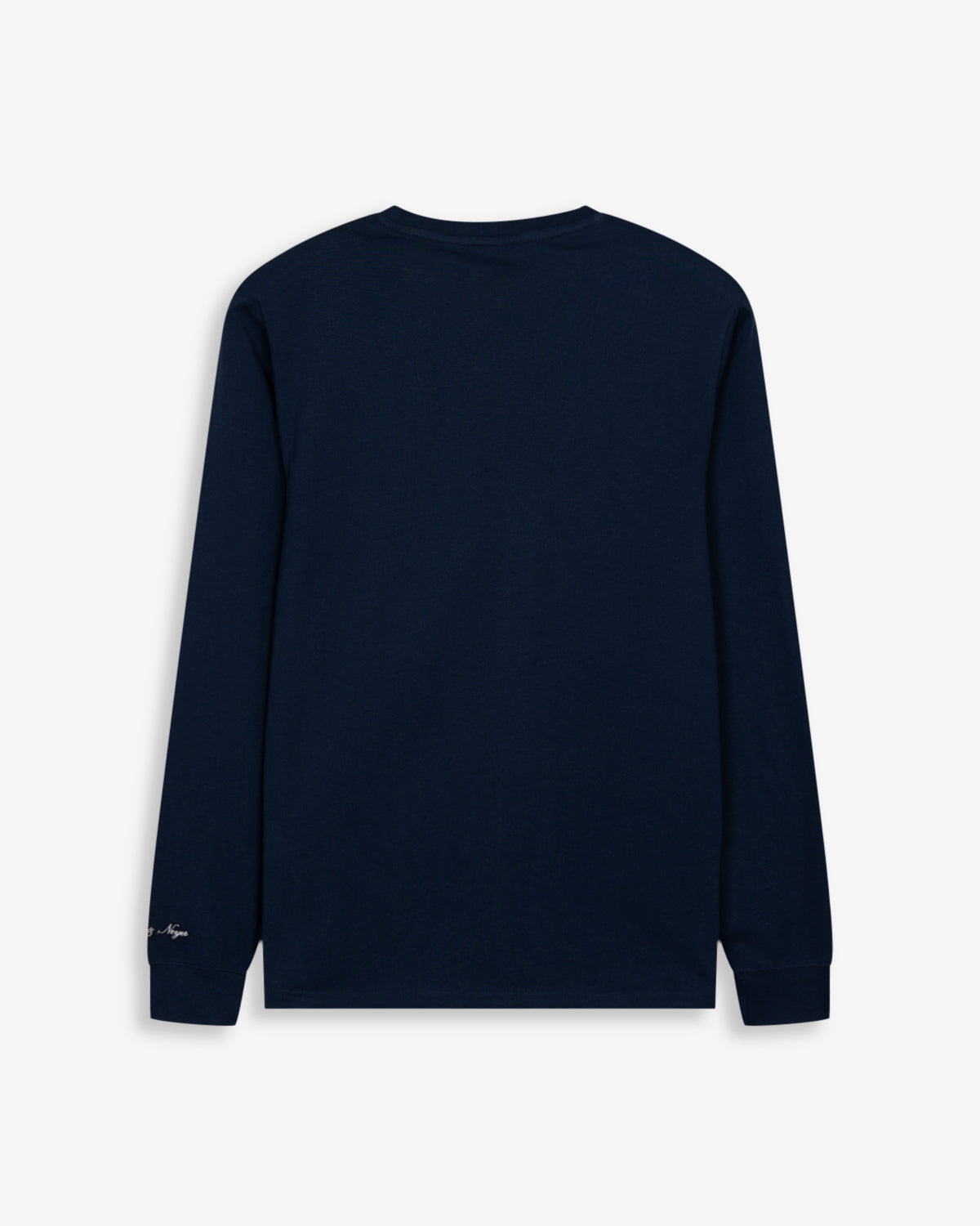 Camiseta Long Sleeve ICON KIDS de Harper & Neyer en azul marino, vista trasera con Neyer bordado en la manga