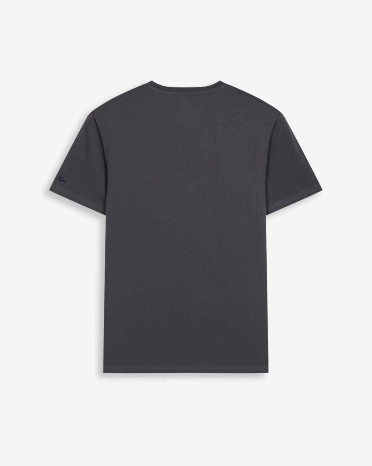Camiseta PARADISE de Harper & Neyer en antracita, vista trasera lisa con bordado en la manga