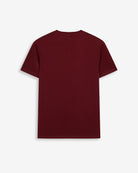 Camiseta PARADISE de Harper & Neyer en burdeos, vista trasera lisa con bordado en la manga