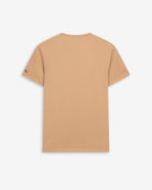 Camiseta PARADISE de Harper & Neyer en camel, vista trasera lisa con bordado en la manga