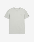 Camiseta PARADISE de Harper & Neyer en gris perla, vista frontal con logo bordado en azul marino