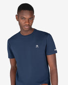 Camiseta RANGER de Harper & Neyer en algodón azul marino, plano medio con emblema de casco y mazos