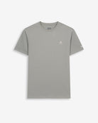 Camiseta RANGER de Harper & Neyer en algodón gris verdoso claro, bodegón frontal con emblema en el pecho