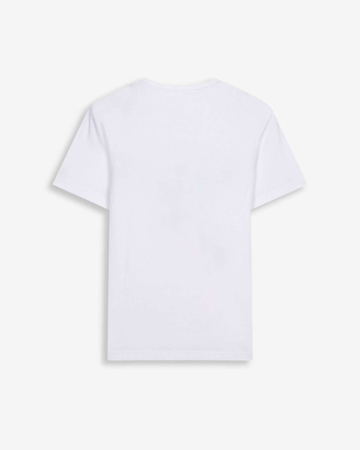 Camiseta Rugby de Harper & Neyer en blanco, vista trasera lisa con logo en la manga