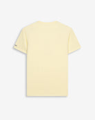 Camiseta VERMONT de Harper & Neyer en amarillo mantequilla, vista trasera lisa con bordado en la manga