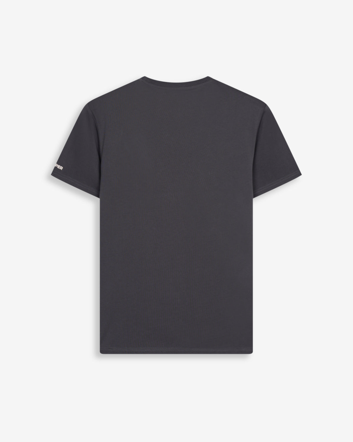 Camiseta VERMONT de Harper & Neyer en antracita, vista trasera lisa con bordado en la manga