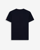 Camiseta VERMONT de Harper & Neyer en azul marino, vista trasera lisa con bordado en la manga