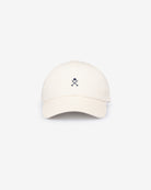 Gorra ICON COLOR de Harper & Neyer en crudo, vista frontal con bordado del casco y los mazos en azul marino