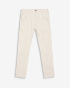 Pantalón cargo VICTORY de Harper & Neyer en algodón crudo, bodegón frontal del corte slim