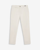Pantalón chino ICON de Harper & Neyer en crudo, bodegón frontal del corte recto