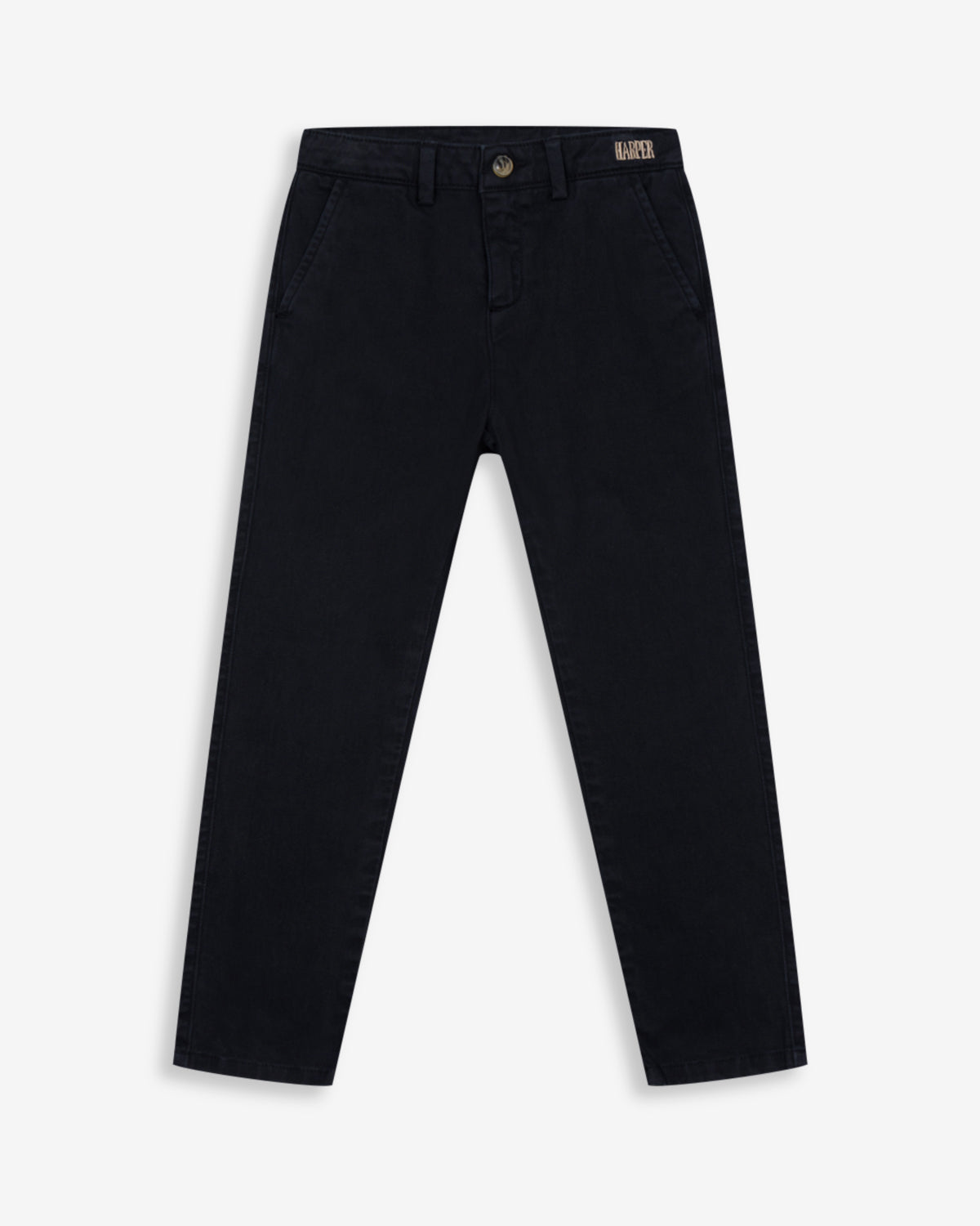 Pantalón chino ICON KIDS azul marino de Harper & Neyer, bodegón frontal del corte recto