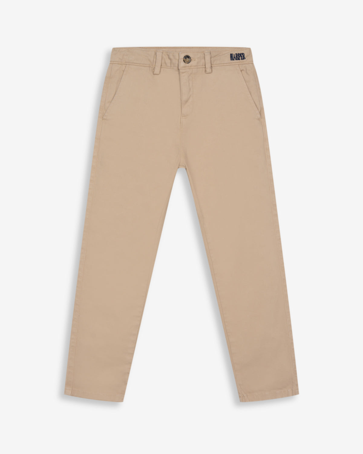 Pantalón chino ICON KIDS beige tostado de Harper & Neyer, bodegón frontal del corte recto